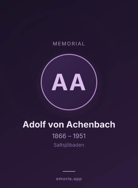 Memorial portrait of Adolf von Achenbach