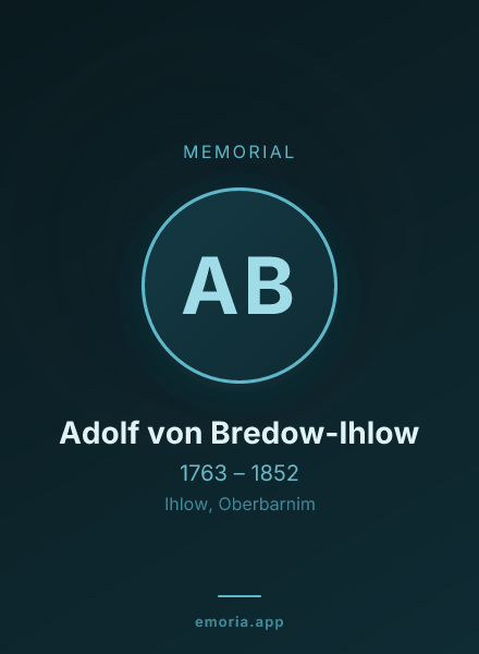 Memorial portrait of Adolf von Bredow-Ihlow