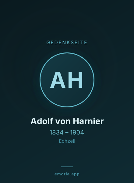 Gedenkportrait von Adolf von Harnier