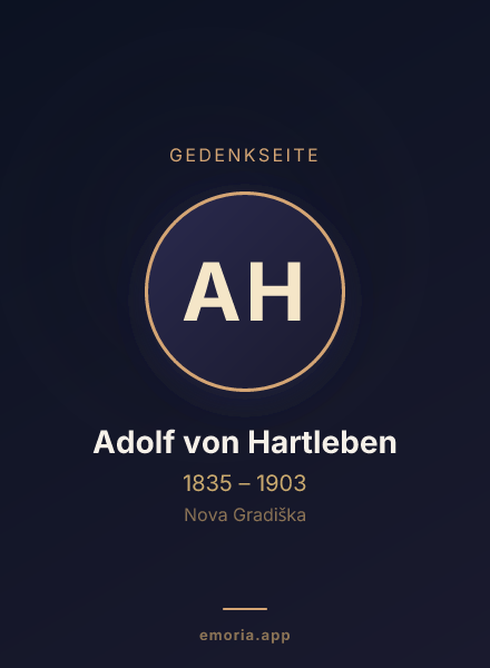 Gedenkportrait von Adolf von Hartleben