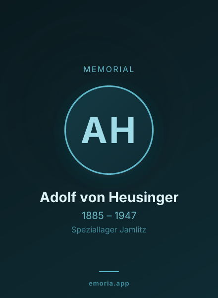 Memorial portrait of Adolf von Heusinger