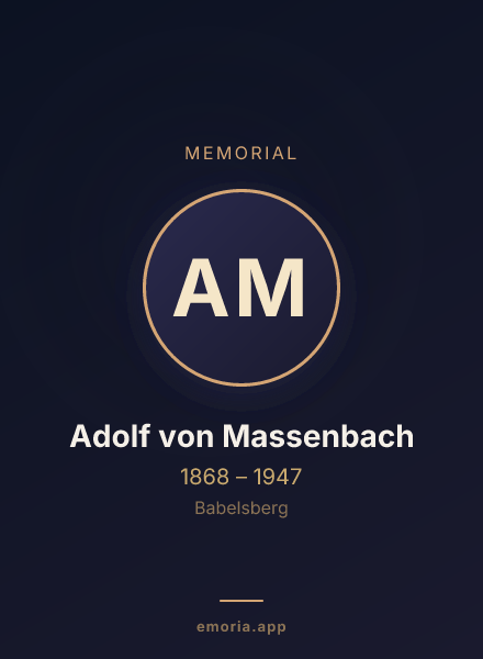 Memorial portrait of Adolf von Massenbach
