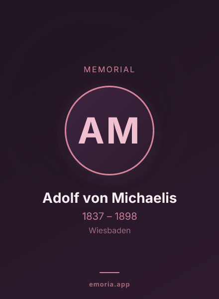 Memorial portrait of Adolf von Michaelis