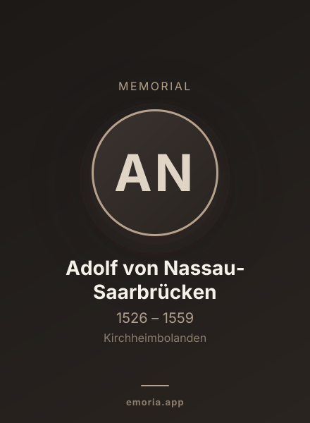 Memorial portrait of Adolf von Nassau-Saarbrücken