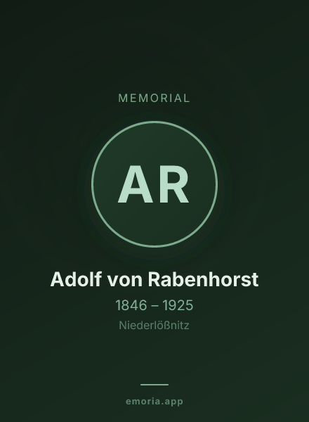 Memorial portrait of Adolf von Rabenhorst
