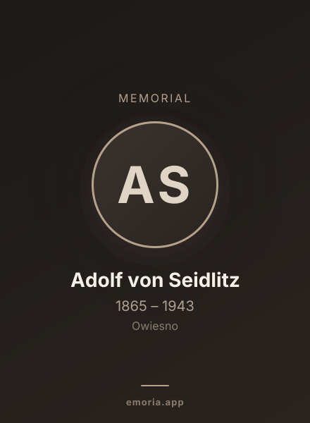 Memorial portrait of Adolf von Seidlitz