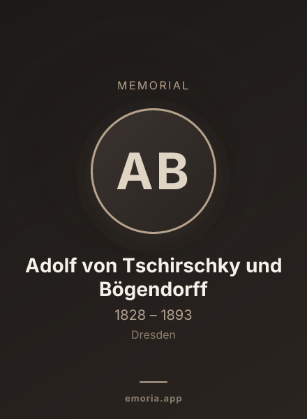 Memorial portrait of Adolf von Tschirschky und Bögendorff