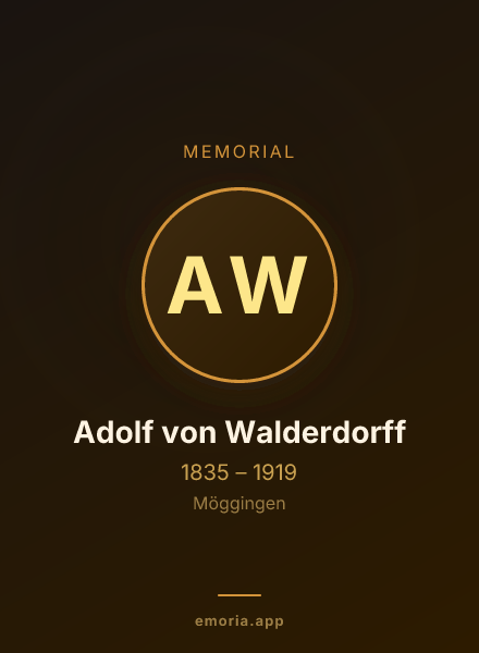 Memorial portrait of Adolf von Walderdorff