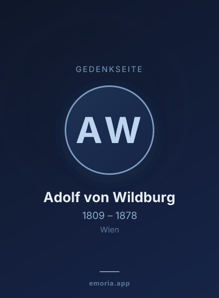 Gedenkportrait von Adolf von Wildburg