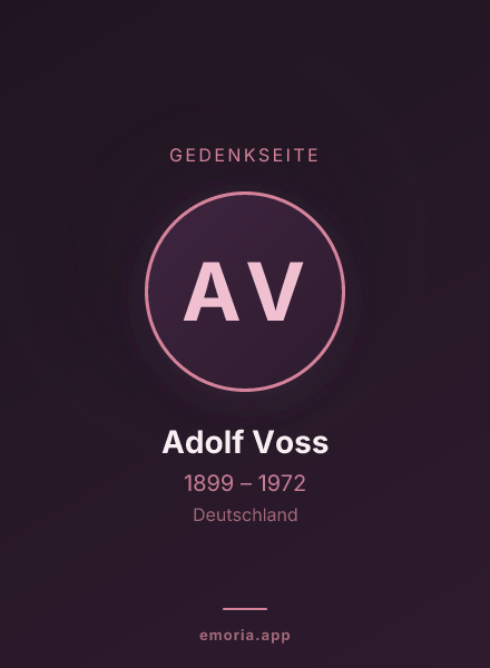 Gedenkportrait von Adolf Voss