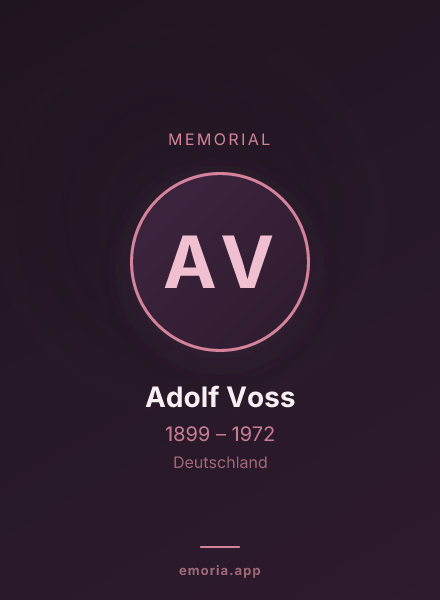 Memorial portrait of Adolf Voss