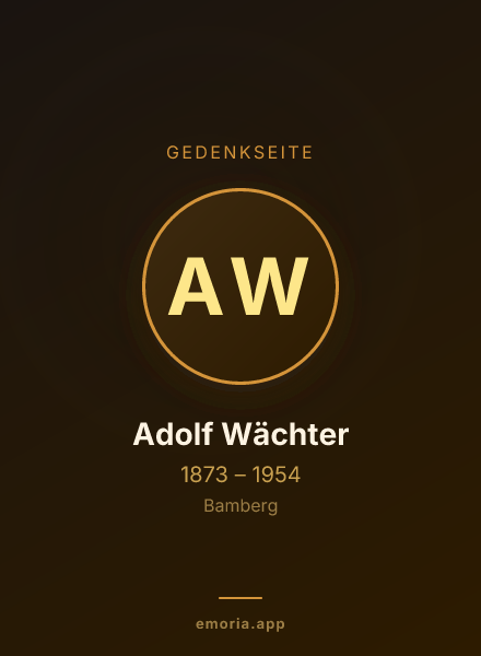 Gedenkportrait von Adolf Wächter