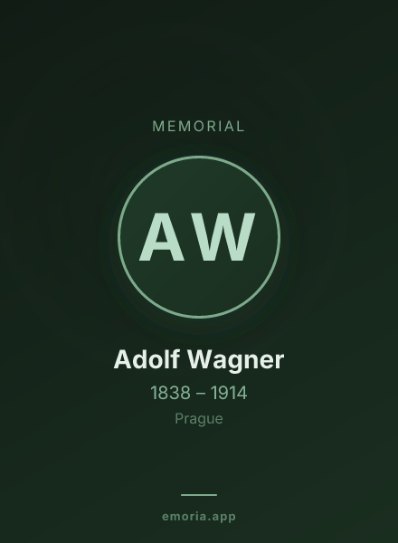 Memorial portrait of Adolf Wagner