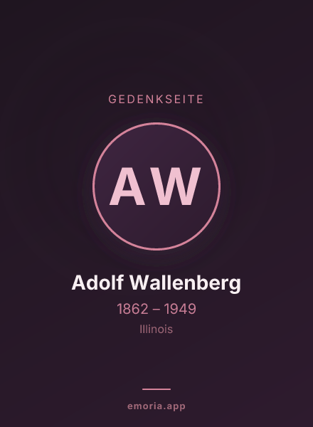 Gedenkportrait von Adolf Wallenberg
