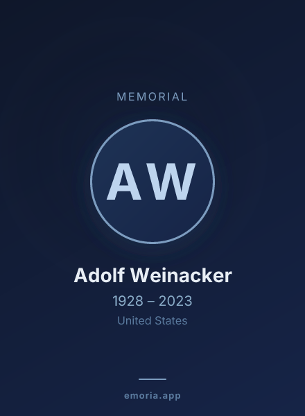 Memorial portrait of Adolf Weinacker
