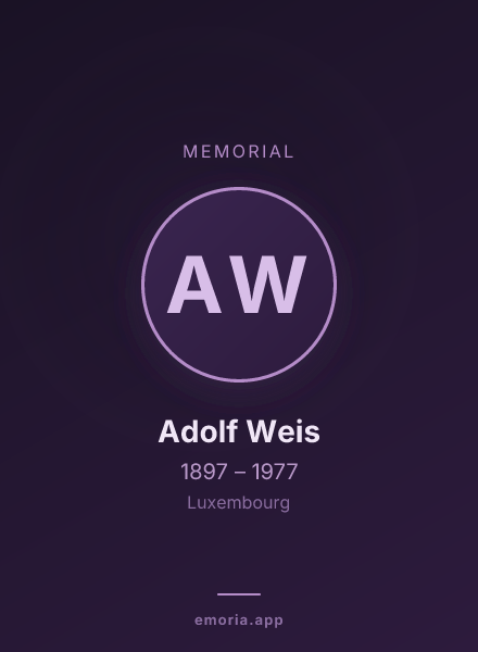 Memorial portrait of Adolf Weis
