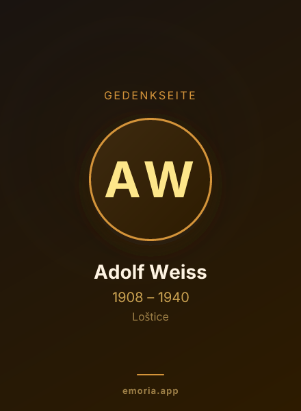 Gedenkportrait von Adolf Weiss