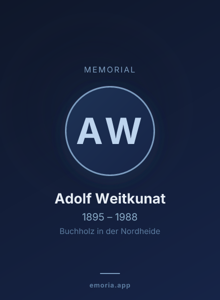 Memorial portrait of Adolf Weitkunat