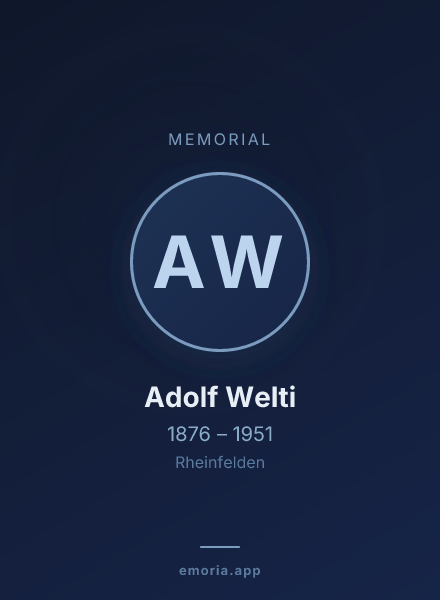 Memorial portrait of Adolf Welti