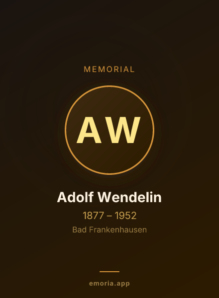 Memorial portrait of Adolf Wendelin