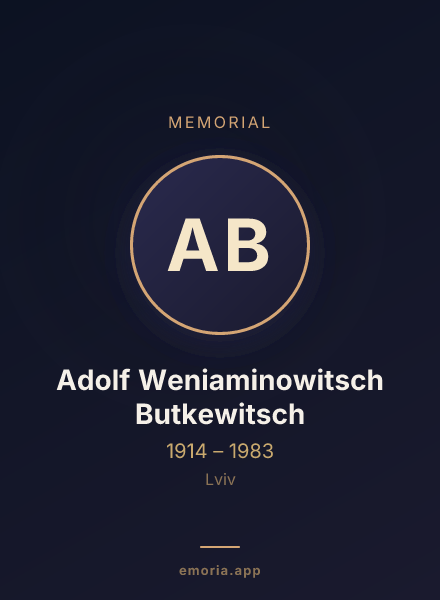 Memorial portrait of Adolf Weniaminowitsch Butkewitsch