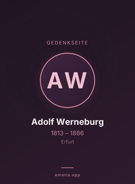 Gedenkportrait von Adolf Werneburg