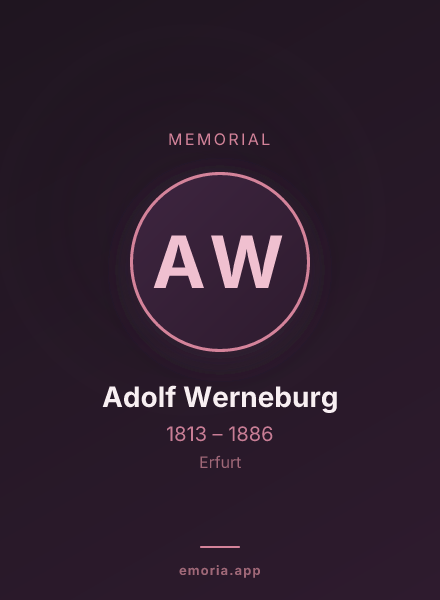 Memorial portrait of Adolf Werneburg