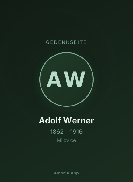 Gedenkportrait von Adolf Werner