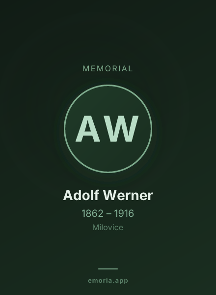 Memorial portrait of Adolf Werner