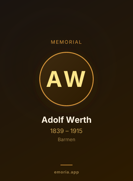 Memorial portrait of Adolf Werth