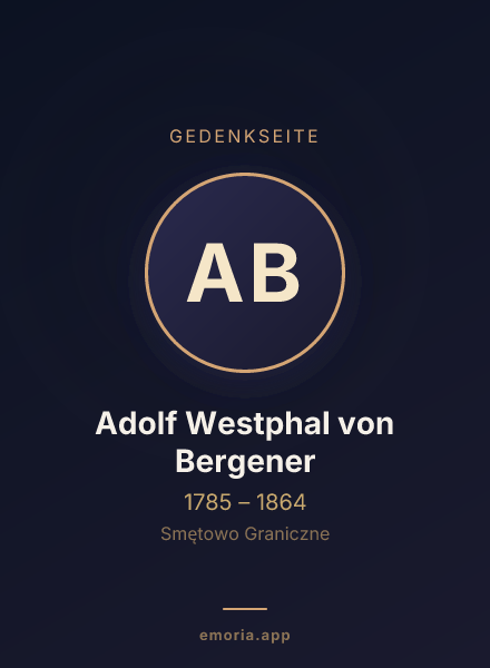 Gedenkportrait von Adolf Westphal von Bergener