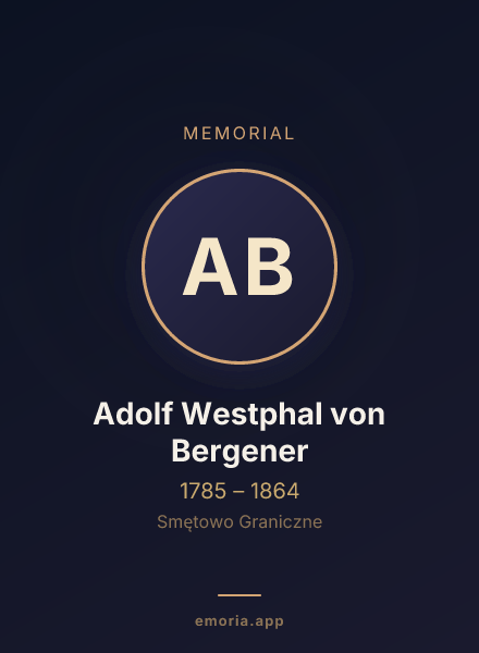 Memorial portrait of Adolf Westphal von Bergener