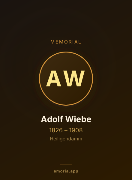 Memorial portrait of Adolf Wiebe