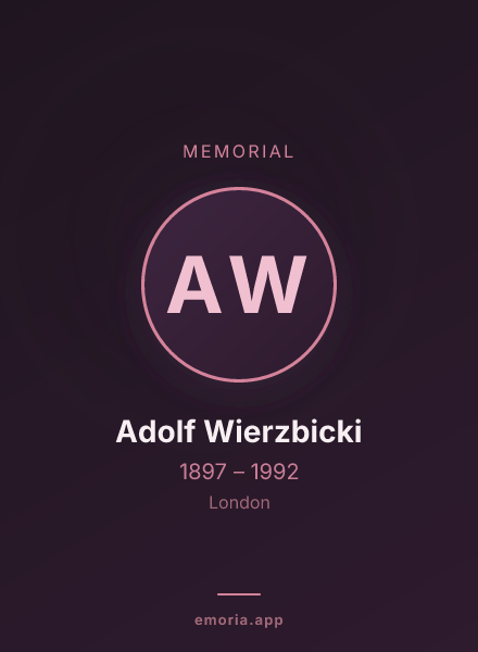 Memorial portrait of Adolf Wierzbicki