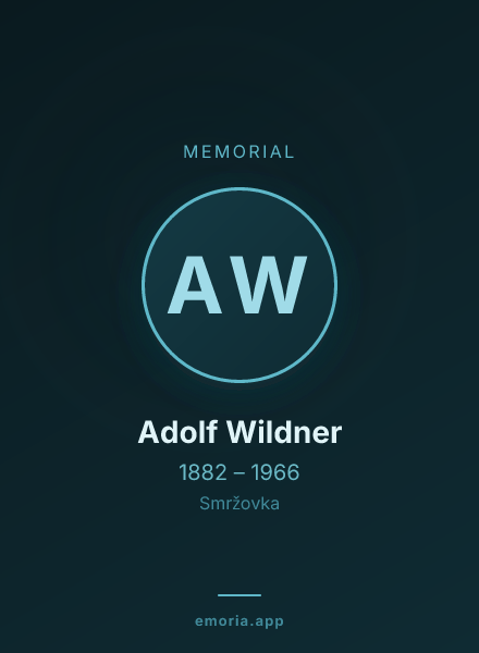Memorial portrait of Adolf Wildner