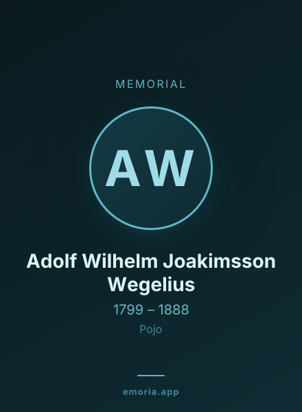 Memorial portrait of Adolf Wilhelm Joakimsson Wegelius