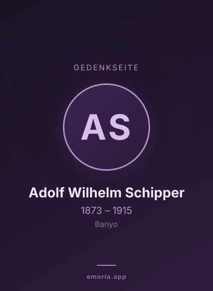 Gedenkportrait von Adolf Wilhelm Schipper