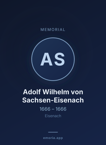 Memorial portrait of Adolf Wilhelm von Sachsen-Eisenach