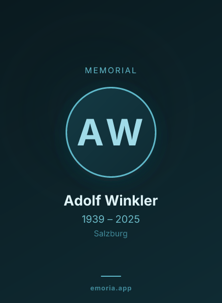 Memorial portrait of Adolf Winkler