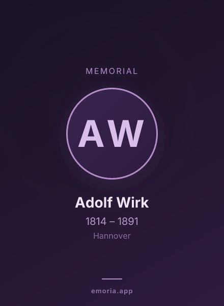 Memorial portrait of Adolf Wirk
