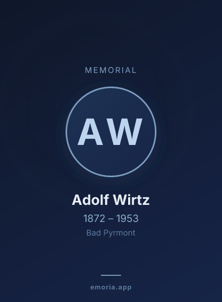 Memorial portrait of Adolf Wirtz