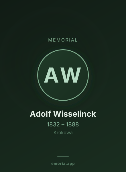 Memorial portrait of Adolf Wisselinck