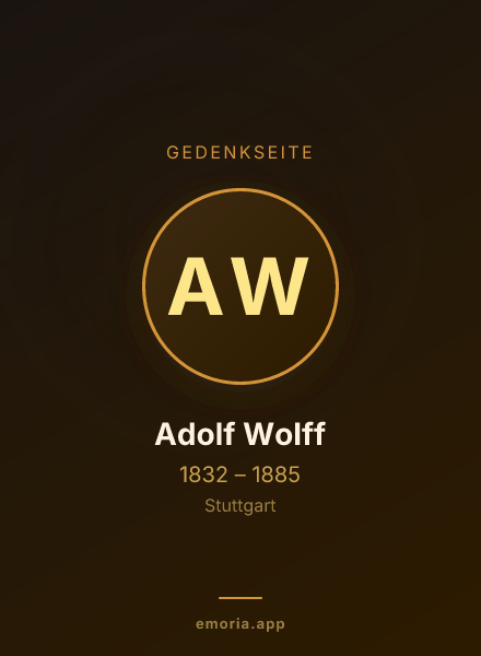 Gedenkportrait von Adolf Wolff