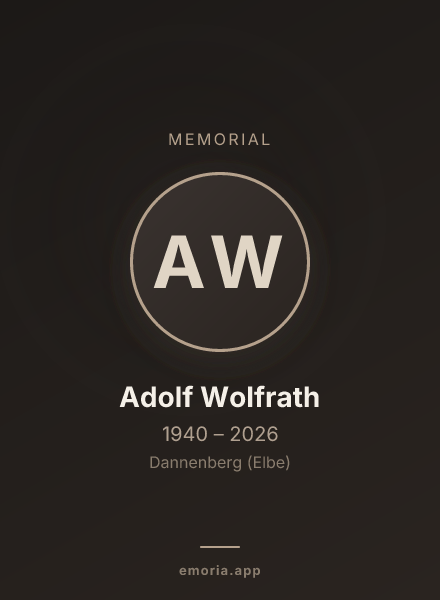 Memorial portrait of Adolf Wolfrath