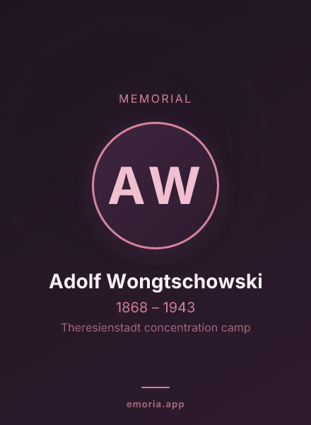 Memorial portrait of Adolf Wongtschowski
