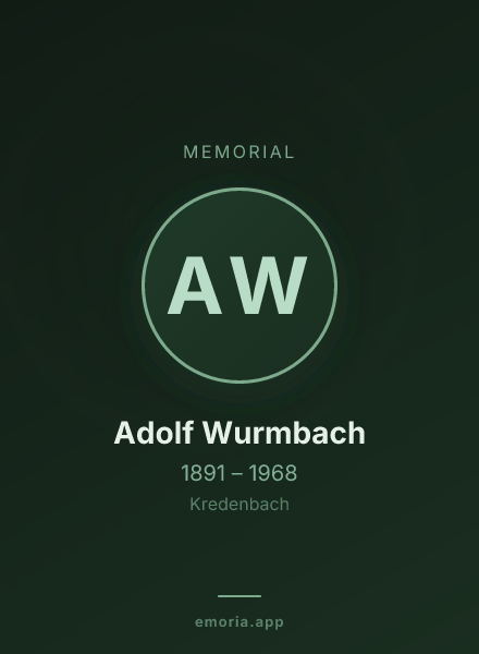 Memorial portrait of Adolf Wurmbach