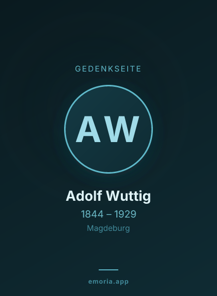 Gedenkportrait von Adolf Wuttig