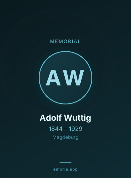 Memorial portrait of Adolf Wuttig