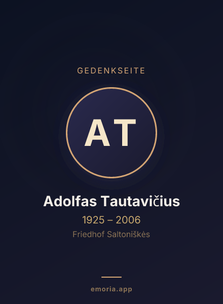 Gedenkportrait von Adolfas Tautavičius