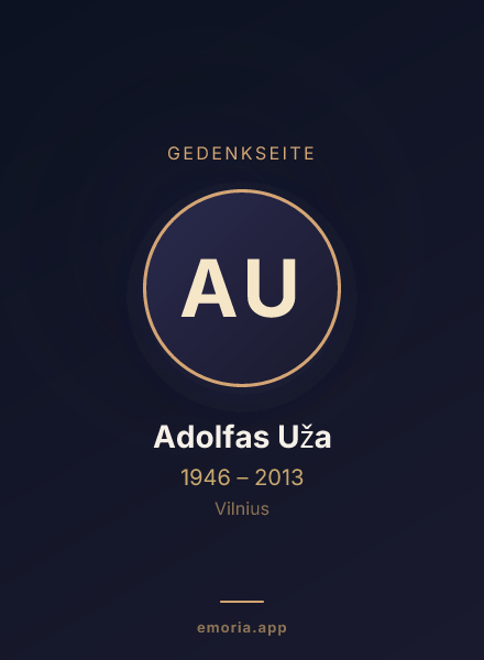 Gedenkportrait von Adolfas Uža